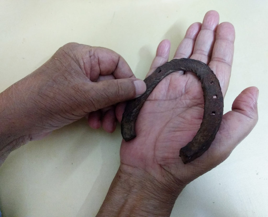 The horseshoe belonging to Sanchita's maternal grandfather's family.