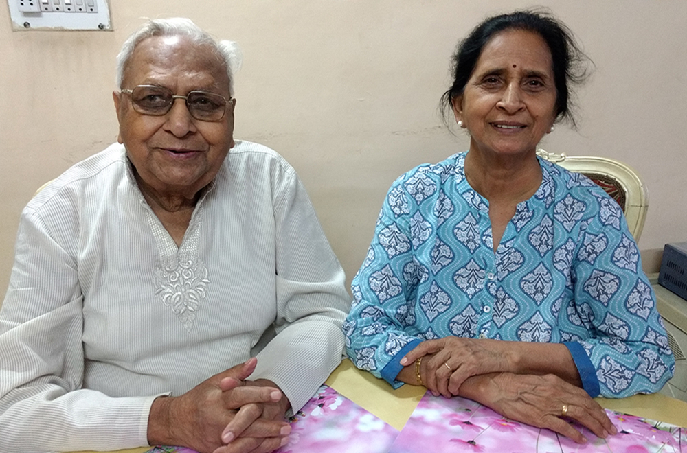 Usha and Gajraj Singh Mahajan, Sanchita's grandparents.