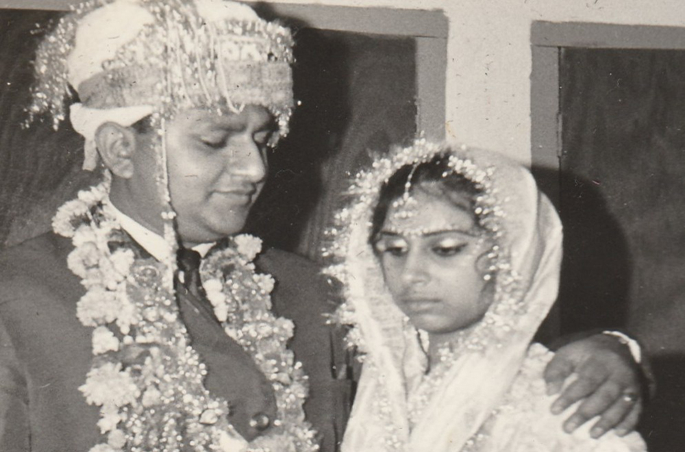 Sanchita's maternal grandparents on their wedding day in 1965.