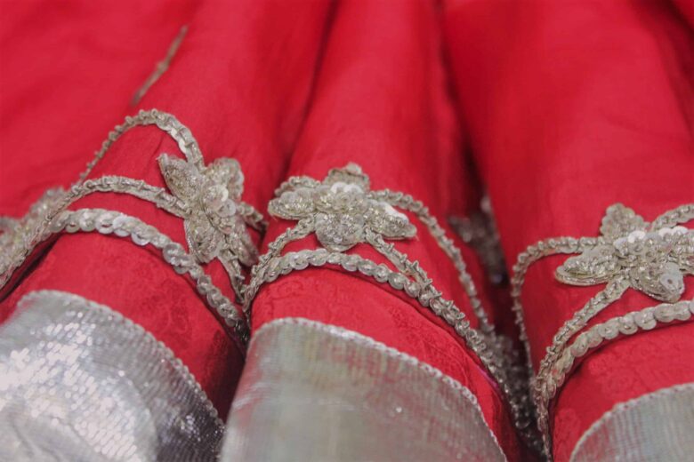 Detail of Tejwati Sekseria's ghagri