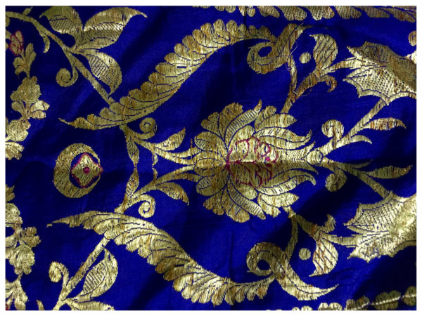 Detail of the silk zari work