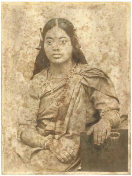Snahalata Majumder wearing the pair of gold bracelets on either arm