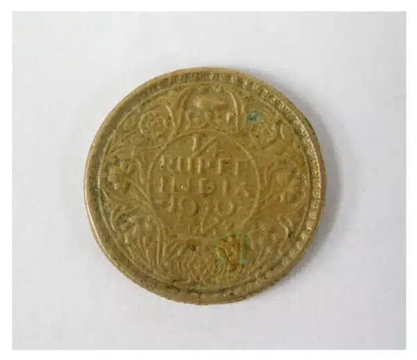 1/4 Rupee coin from 1940