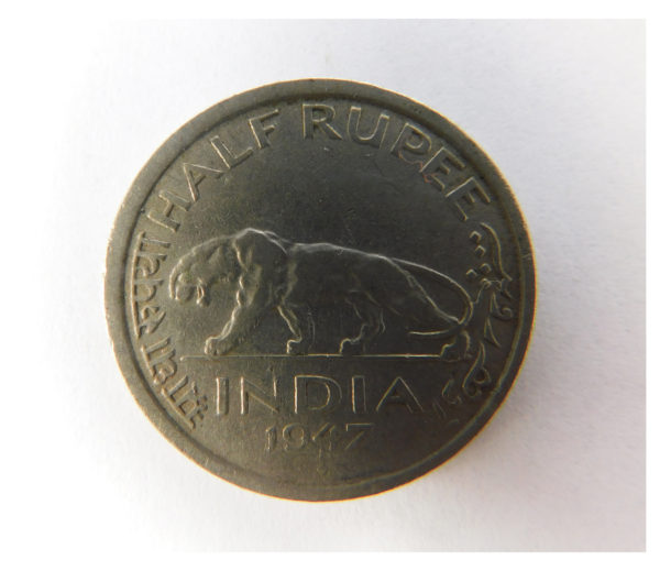 Half Rupee coin from 1947