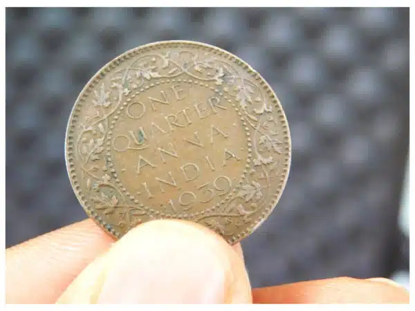 One Quarter Anna from 1939