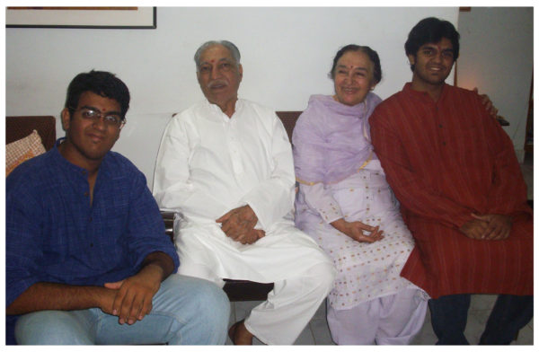 Anurag Anand (on the left) with his paternal grandparents and his brother