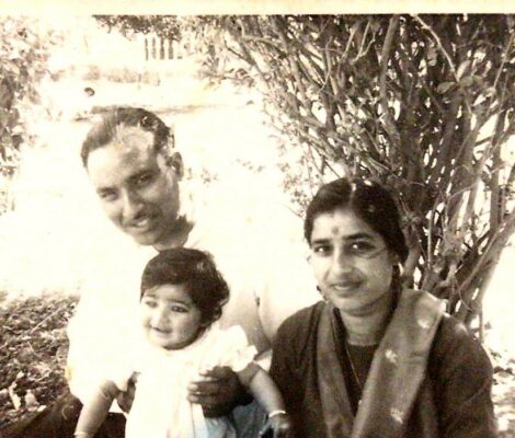 Mr and Mrs K.L Gupta with their daughter (Sumedha's mother)