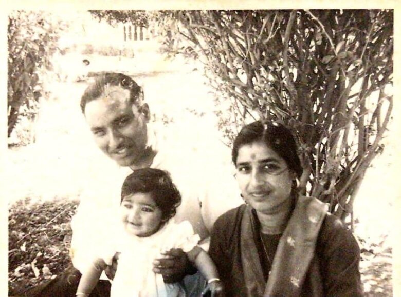 Mr and Mrs K.L Gupta with their daughter (Sumedha's mother)