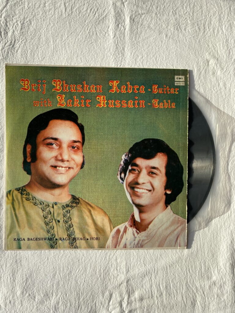 Young and younger Panditji and Ustadji on a duet album cover
